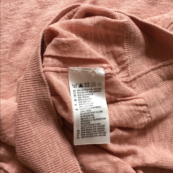 EUC H&M lightweight peach sweater S-M - Picture 6 of 7